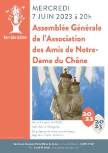 Assemblée Générale de l'Association des Amis de Notre-Dame du Chêne